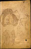 Folio 35 - Traces geometriques sur des figures animales et humaines - Figure barbue